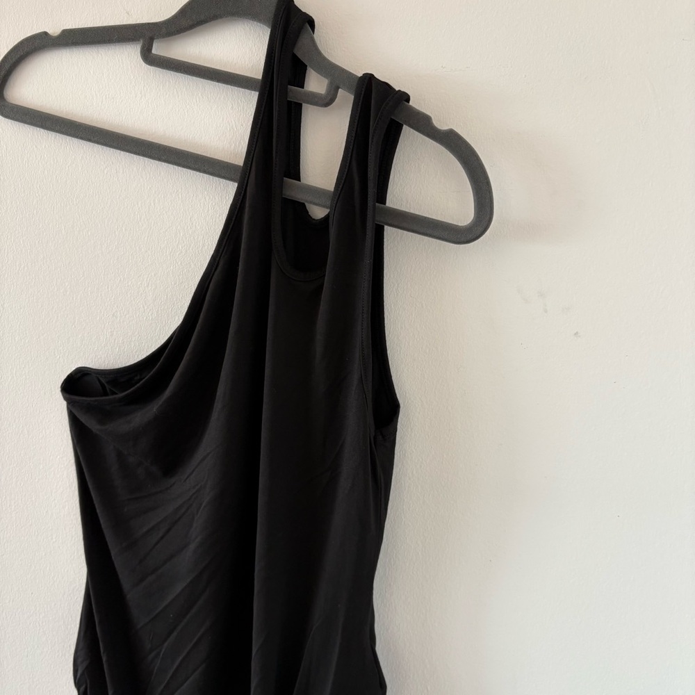 Hudson Jeans‎ Asymmetrical Bodysuit In Black Size L NWT - Picture 7 of 11